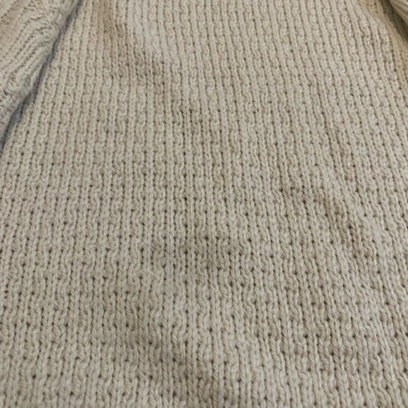 Canadiana Cream Cable Knit Shawl Collar Cardigan Sweater Size Small - Picture 6 of 8